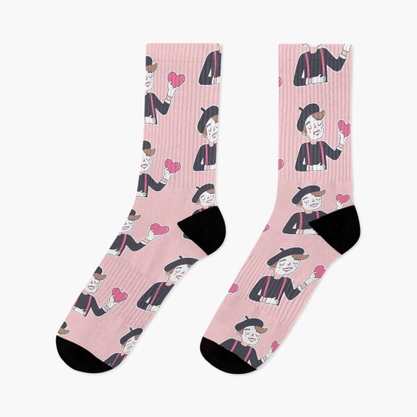 Item preview, Cute Mime Holding Heart Doodle designed and sold by rustydoodle.