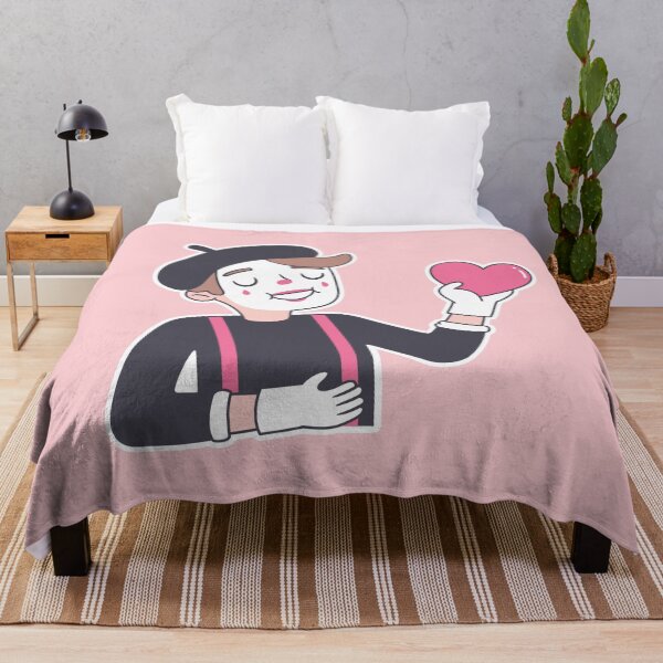 Item preview, Cute Mime Holding Heart Doodle designed and sold by rustydoodle.