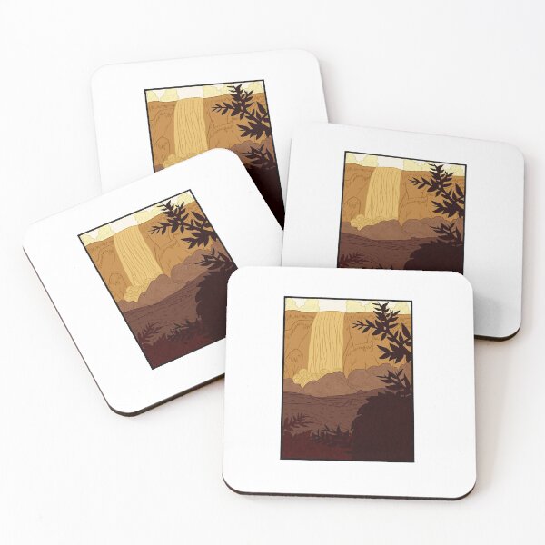 Item preview, Brown Leaf-Filled Forest With Waterfall designed and sold by sylila.