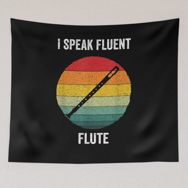 Item preview, I Speak Fluent Flute Vintage Flutes Music Gift designed and sold by shirleyfinley.