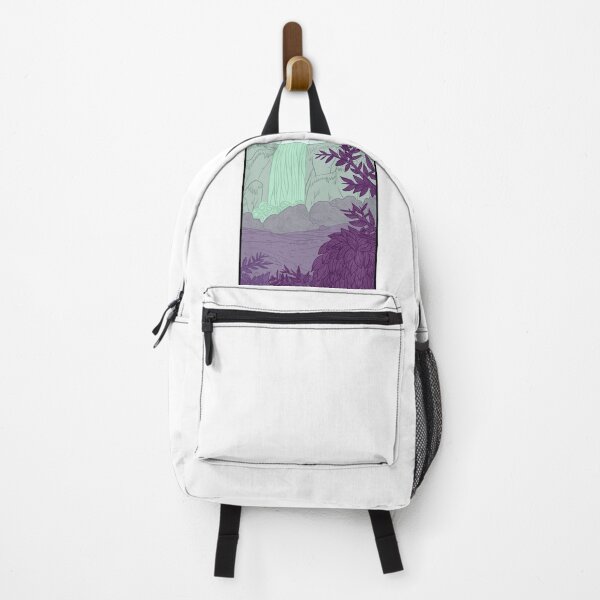 Item preview, Purple Leaf-Filled Forest With Waterfall designed and sold by sylila.