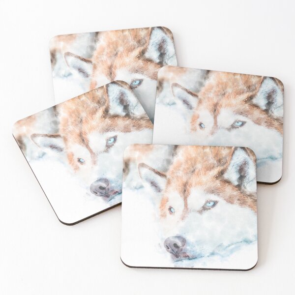 Item preview, Red Husky Watercolor Image  designed and sold by Typeglyphs.