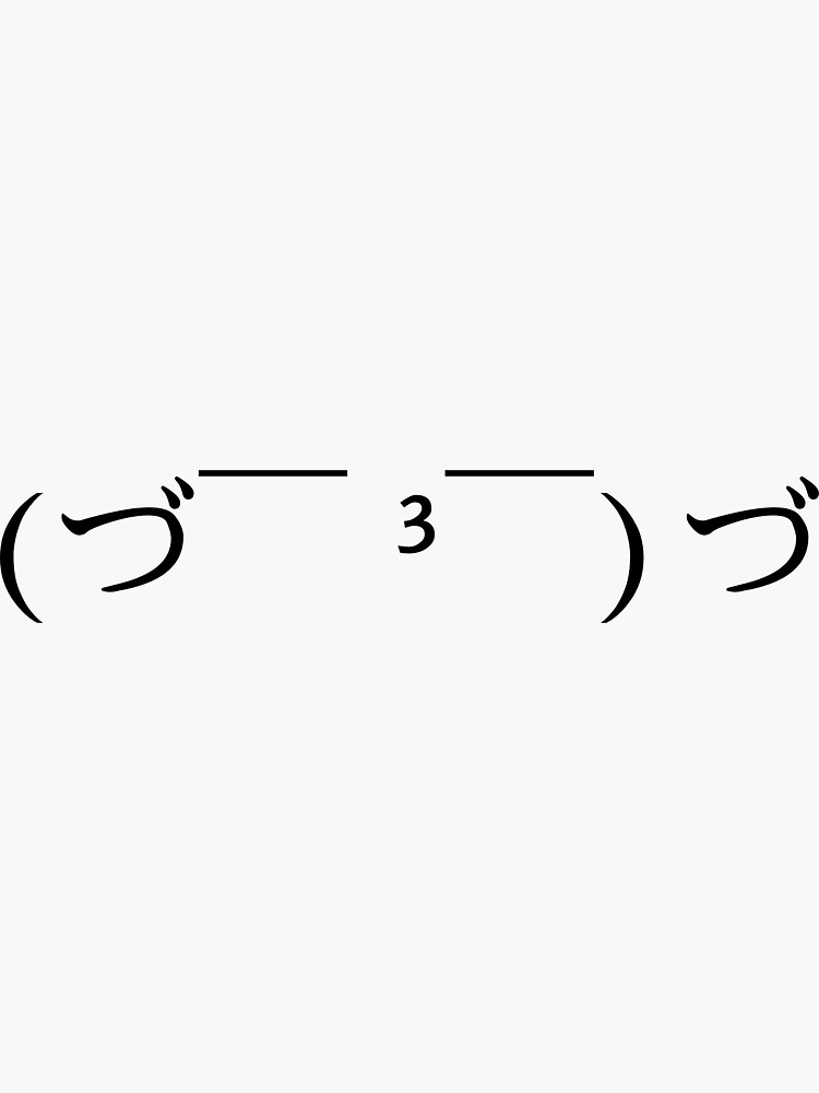 "Japanese Kaomoji Hug" Sticker by WachiA Redbubble