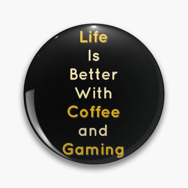 Item preview, Life is Better With Coffee and Gaming (Yellow). designed and sold by SacredsDesigns.
