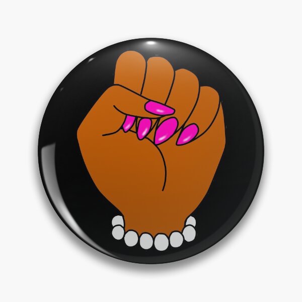 Item preview, Black Woman Fist With Pearls and Pink Nail Polish designed and sold by Deanna McRae.