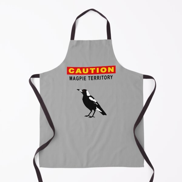 Item preview, Magpie CAUTION: Magpie Territory - Grey designed and sold by Birds & Things.