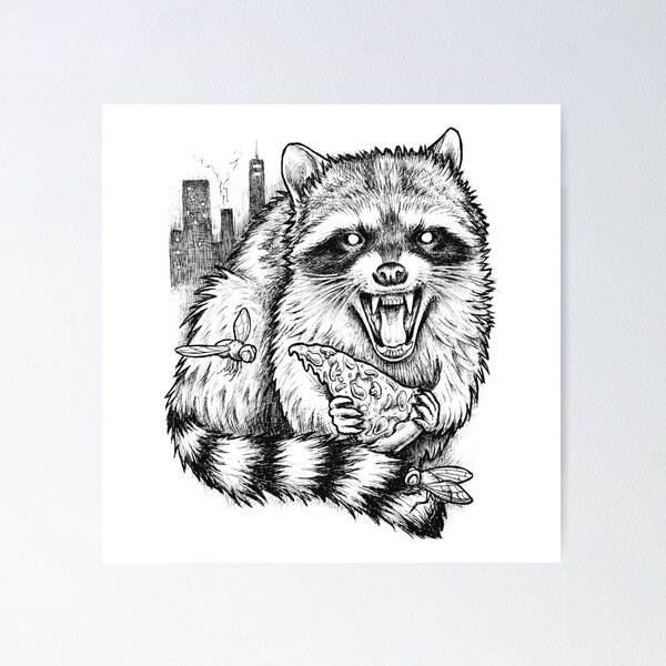 Item preview, Pizza Loving Trash Panda designed and sold by bapholial.