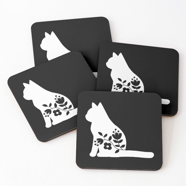 Item preview, Floral Cat, Sweet Cat Design, Cat Lovers Gift_White (#4) designed and sold by Respire2020.