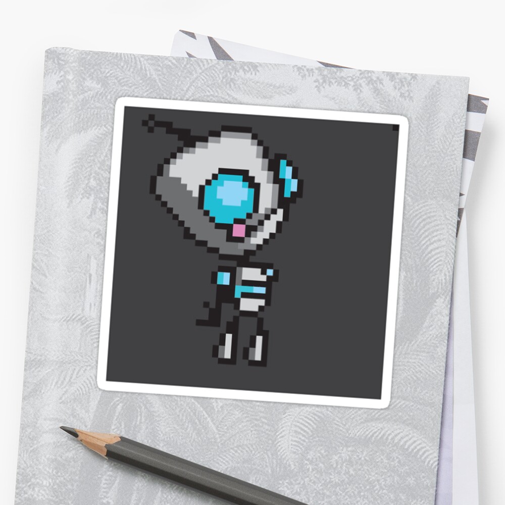 "Gir Invader Zim Pixel Art" Stickers by mrzucc | Redbubble