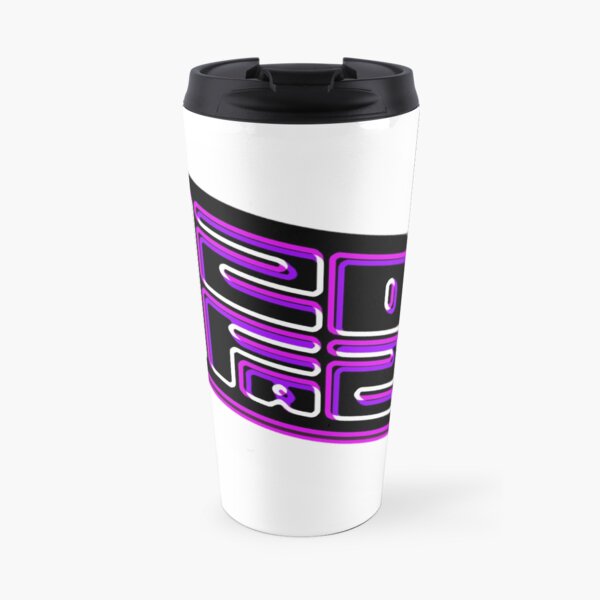 420FAZ3 - Logotipo negro y morado Taza de viaje
