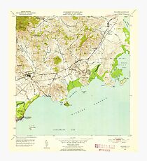 USGS TOPO Map Puerto Rico PR Naguabo 362489 1952 30000 Photographic Print