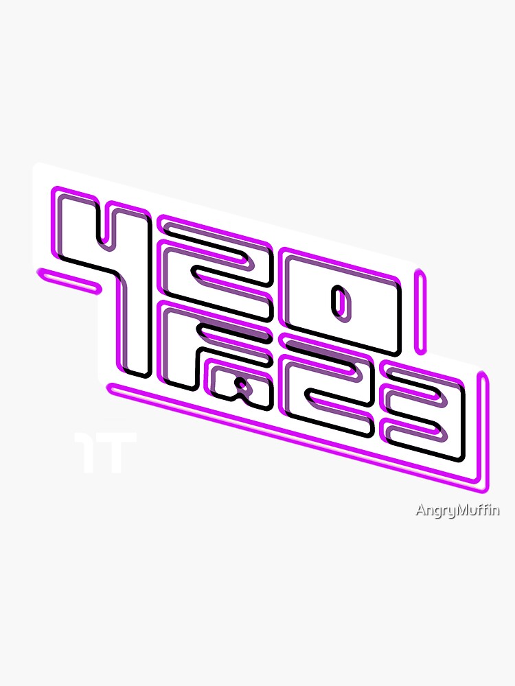 420FAZ3 - Logotipo blanco y morado de AngryMuffin