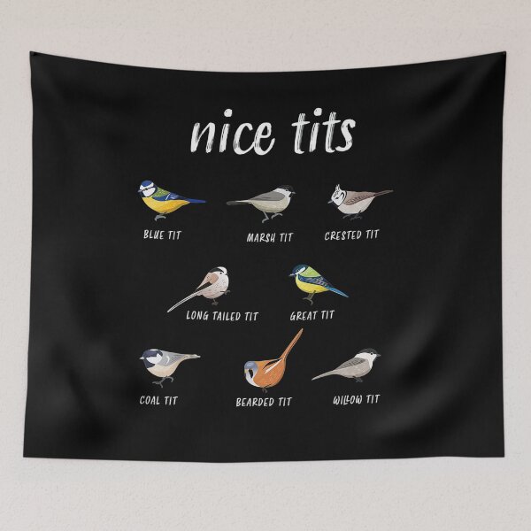 Item preview, Nice tits funny bird watching  bird, birds, nature, cute, animals, animal, black, blue, funny,  designed and sold by davidcgonzale.