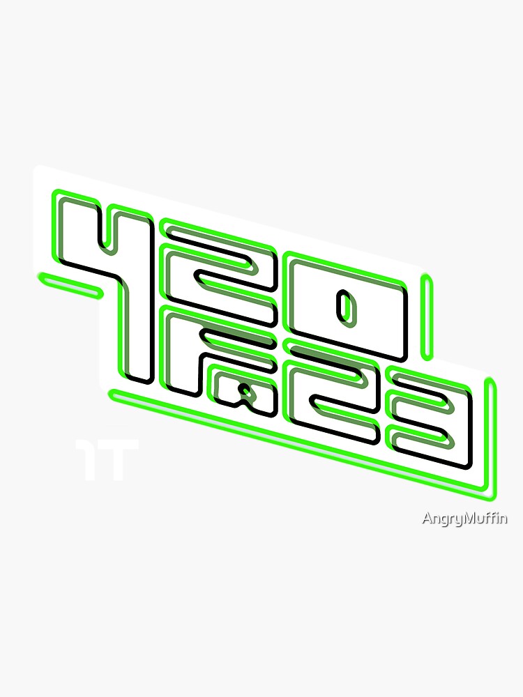 420FAZ3 - Logotipo blanco y verde de AngryMuffin