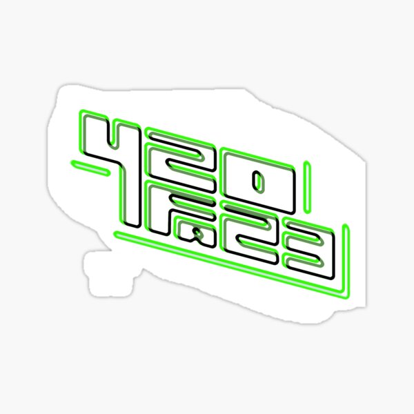 420FAZ3 - Logotipo blanco y verde Pegatina