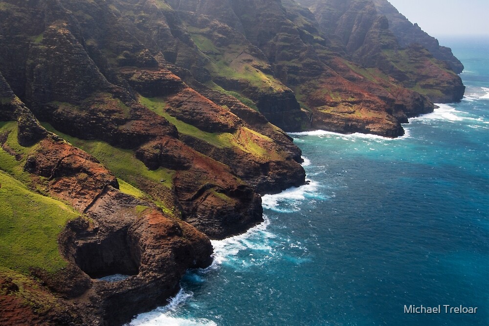 Open Ceiling Sea Cave Kauai By Michael Treloar Redbubble