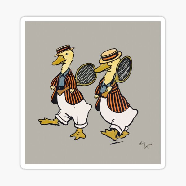 Item preview, Cecil Aldin: Dapper Ducks, off to play tennis, 1913 designed and sold by ebrawne.