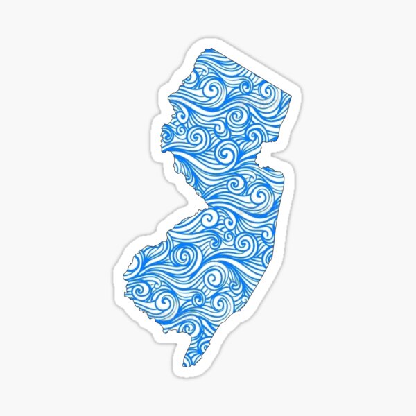 New Jersey Waves Sticker
