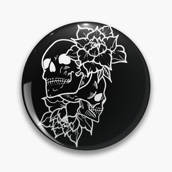 Item preview, Skulls and Flowers (negative) designed and sold by StatClothing.