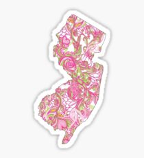 New Jersey Pink and Green Sticker