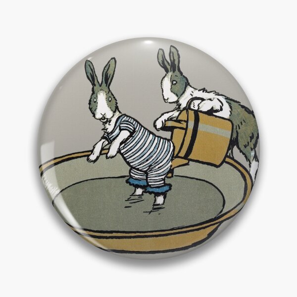 Item preview, Cecil Aldin: Bath Bunnies practice swimming. designed and sold by ebrawne.