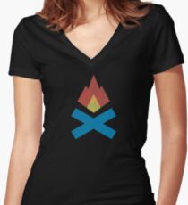 Campfire Women's Fitted V-Neck T-Shirt