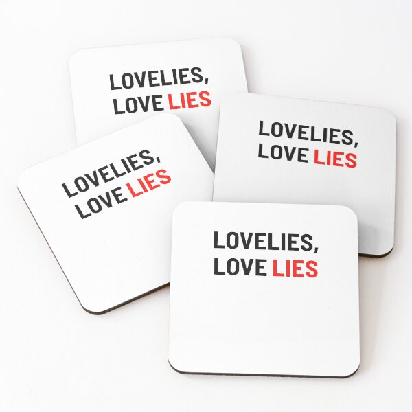 Item preview,  Lovelies, Love lies. Pun (wordplay) design. White backgound designed and sold by Ziyodus.