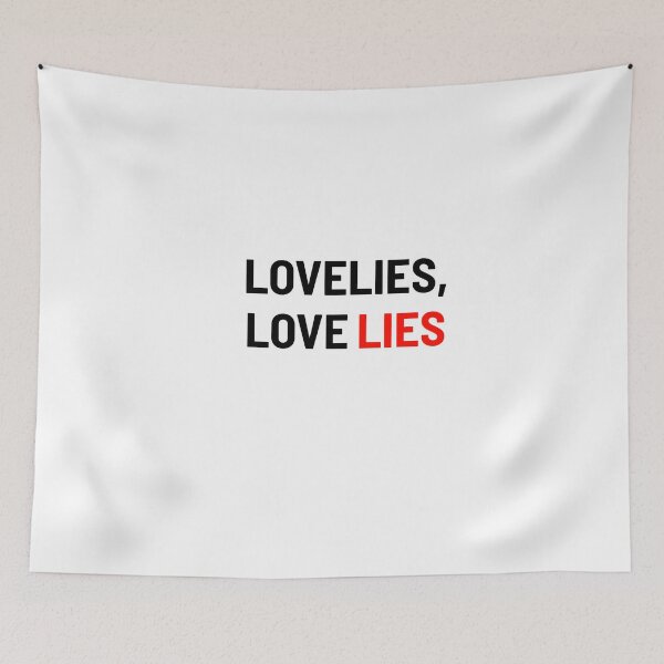 Item preview,  Lovelies, Love lies. Pun (wordplay) design. White backgound designed and sold by Ziyodus.