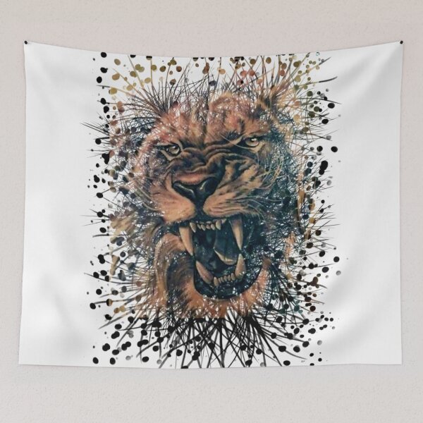 Item preview, Fierce lions face designed and sold by attracdionz.
