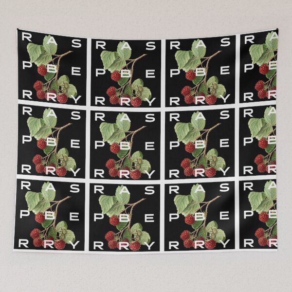 Item preview, Raspberry Fruit Boxed Typography  designed and sold by Magic-Moon.