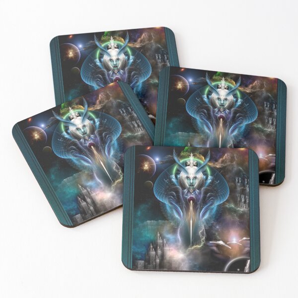Item preview, Thera Queen Of The Galaxy Fractal Art Portrait designed and sold by Xzendor7 Digital Art Creations.