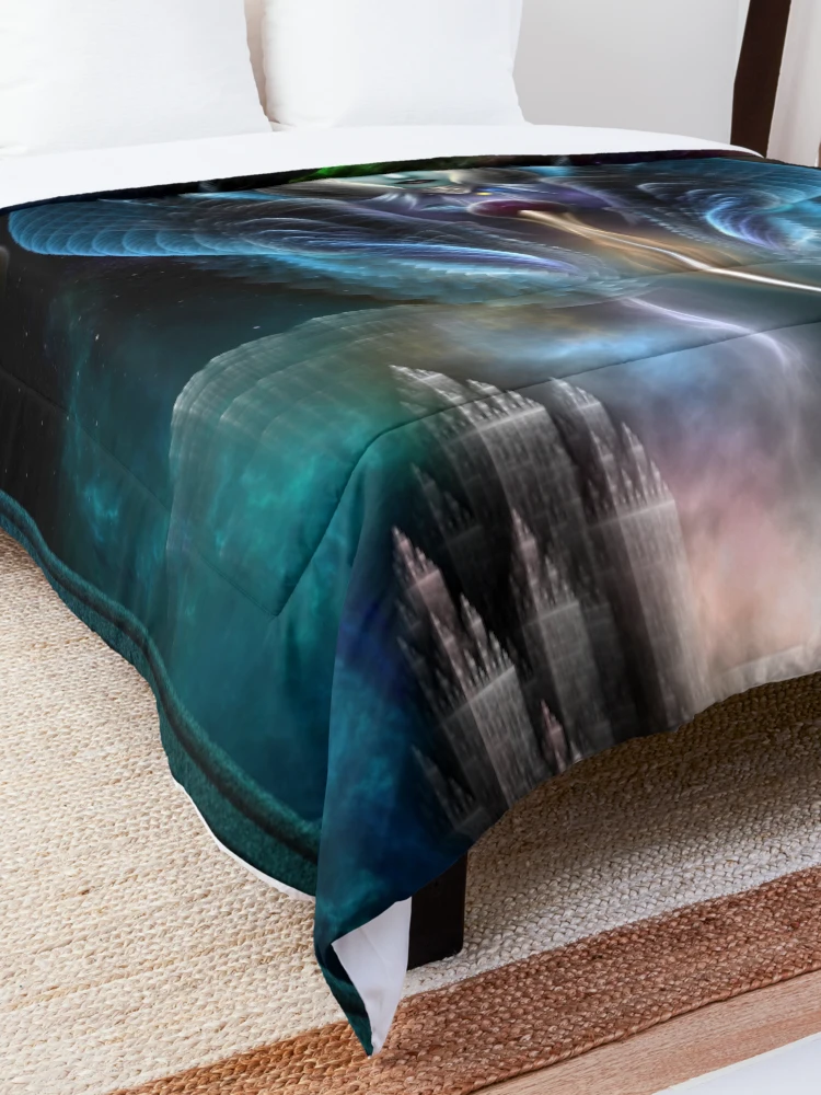 Thera Queen Of The Galaxy Fractal Art Portrait Decorative Art Print Comforter