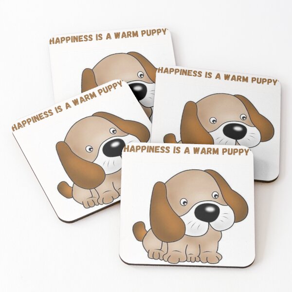 Item preview, " HAPPINESS IS A WARM PUPPY " DOG DESIGN  designed and sold by findsbyjune374.