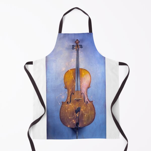 Item preview, Cello against purpleish blue background with lights designed and sold by mcornelius.