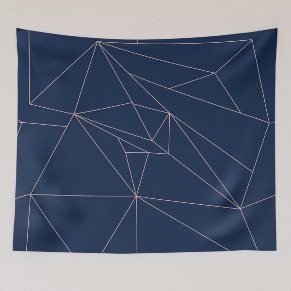 Artikelvorschau, Marineblau mit roségoldenen Linien entworfen und verkauft von shadowbright.