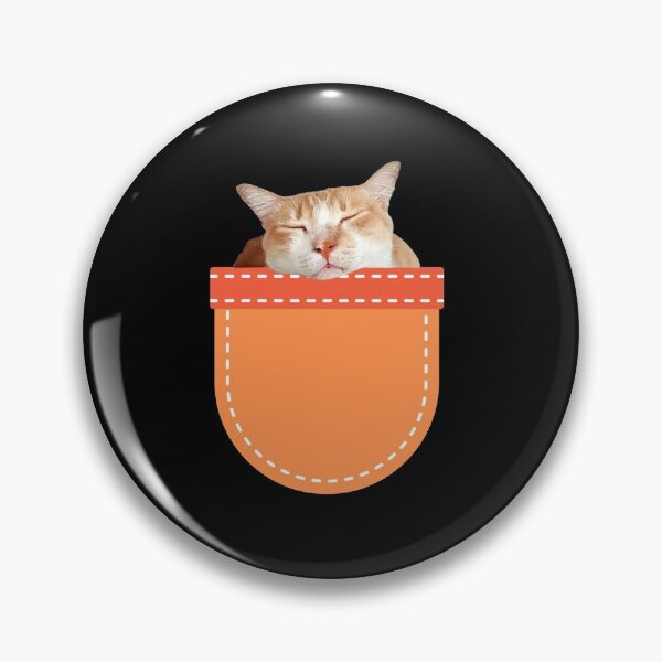 Item preview, Orange Cat Sleeping in Pocket designed and sold by leBoosh-Designs.