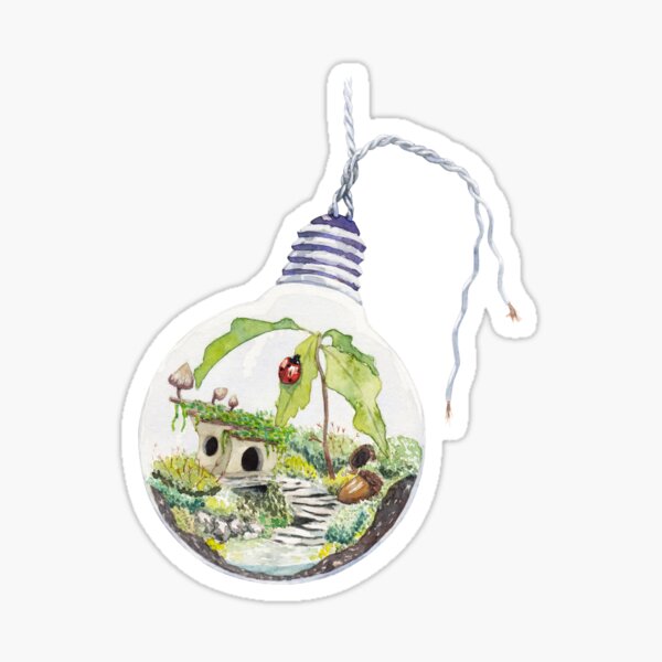 Garden in a light bulb Sticker