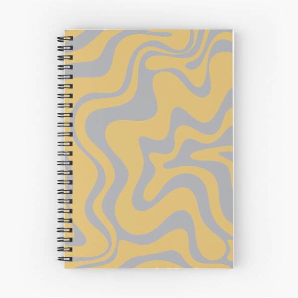 Item preview, Liquid Swirl Contemporary Abstract in Mustard and Light Grey designed and sold by kierkegaard.