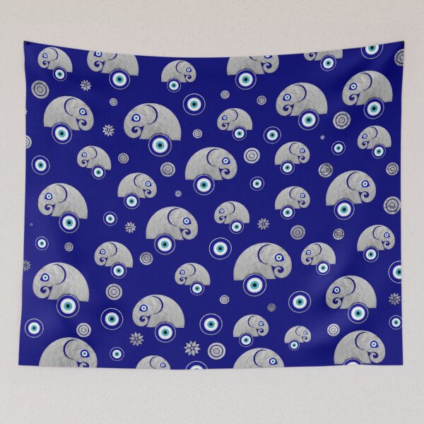 Aperçu de l'œuvre Motif éléphant Evil Eye créée et vendue par k9printart.