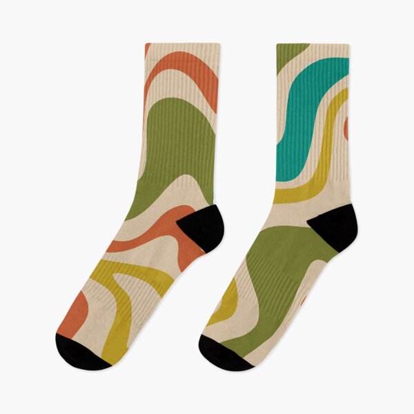 Item preview, Liquid Swirl Retro Abstract Pattern in Mid-Century Mod Colours designed and sold by kierkegaard.