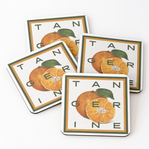 Item preview, Tangerine - 9 Letter Word Fruit - Boxed Typography designed and sold by Magic-Moon.