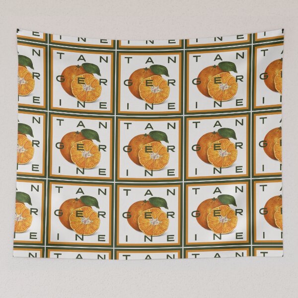 Item preview, Tangerine - 9 Letter Word Fruit - Boxed Typography designed and sold by Magic-Moon.