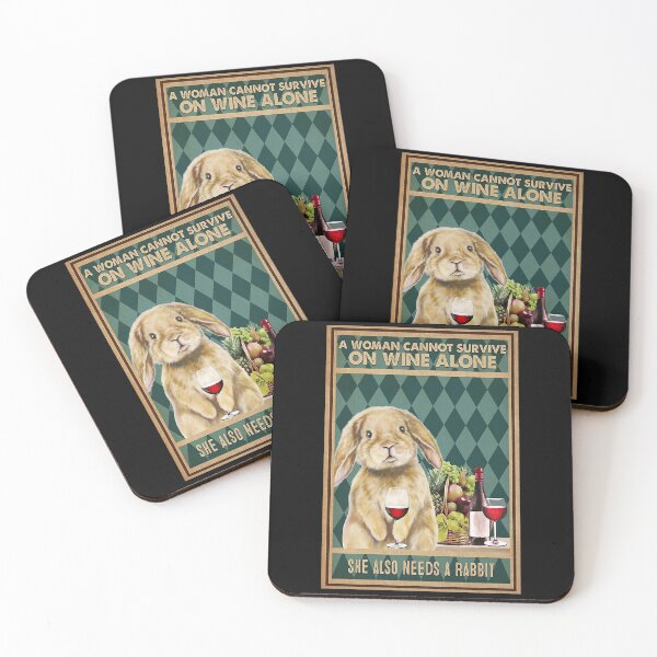 Item preview, A Woman Cannot Survive On Wine Alone She Also Needs A Rabbit designed and sold by scrambledpeg.