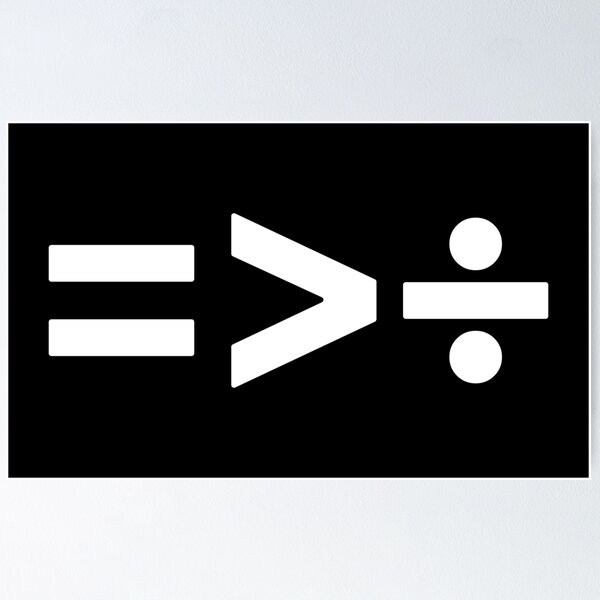Item preview, Equality is greater than division designed and sold by BaseDemocracy.