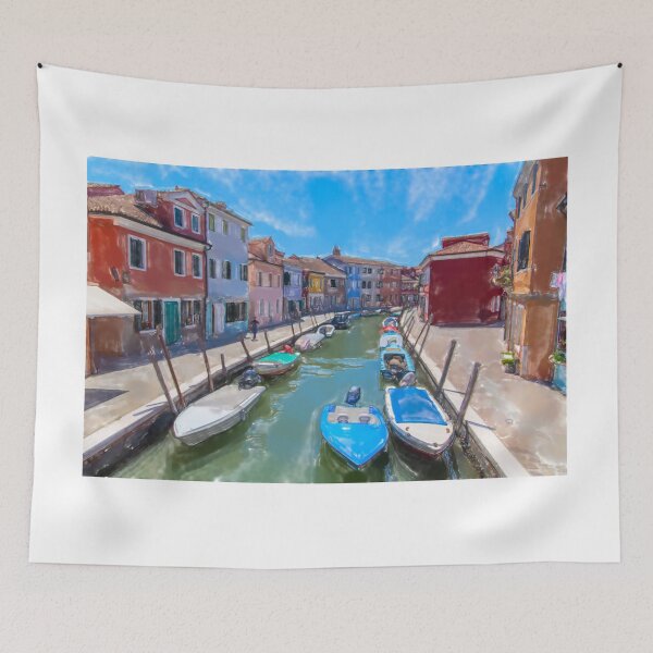 Item preview, Arte en acuarela del canal de Burano designed and sold by pietrofoto.