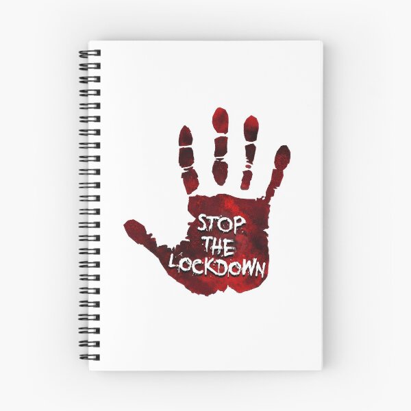 Item preview, Stop the Lockdown Bloody Hand Print designed and sold by arendbotha.