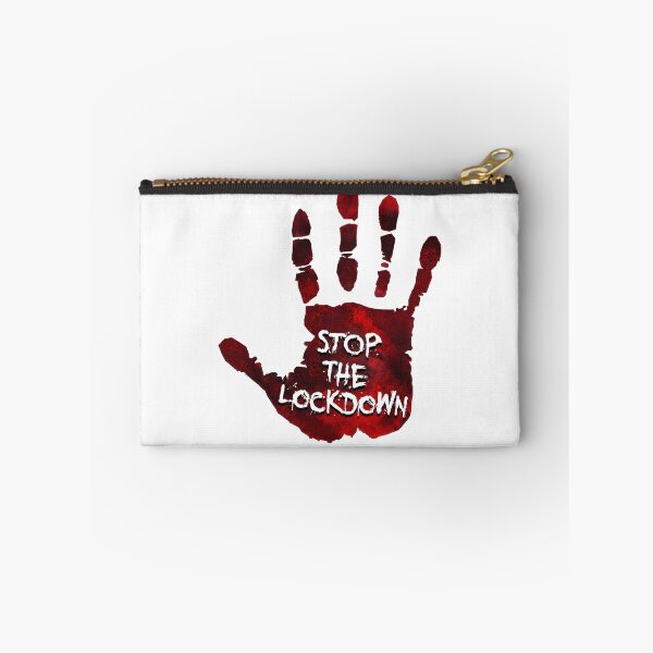 Item preview, Stop the Lockdown Bloody Hand Print designed and sold by arendbotha.