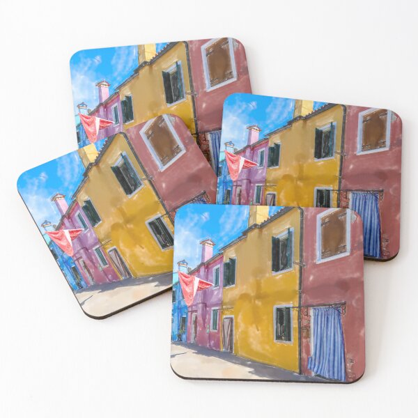 Item preview, Burano watercolor artwork designed and sold by pietrofoto.