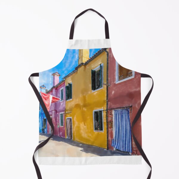 Item preview, Burano watercolor artwork designed and sold by pietrofoto.