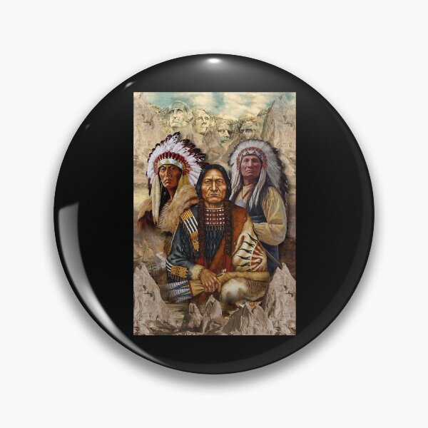 Item preview, red cloud lakota - Indigenous Man - Native American - Mount Rushmore designed and sold by MorningJoco.